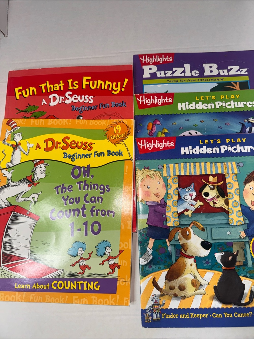 Dr. Seuss Counting Book -and Highlights puzzle books
